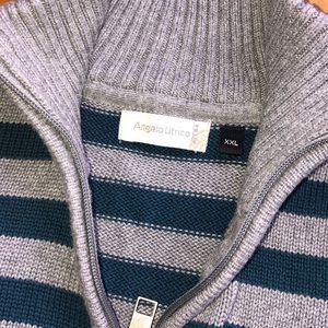 Gray/teal Angelo Litrico XXL pullover sweater